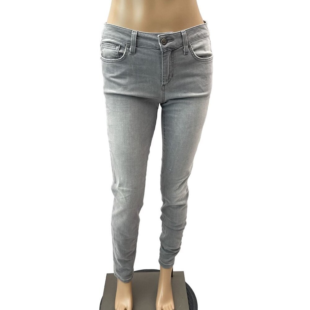 Joe's Gray Slim Fit Skinny Jeans Faded Gray Mid-Rise‎ Stretch Denim Womens 28